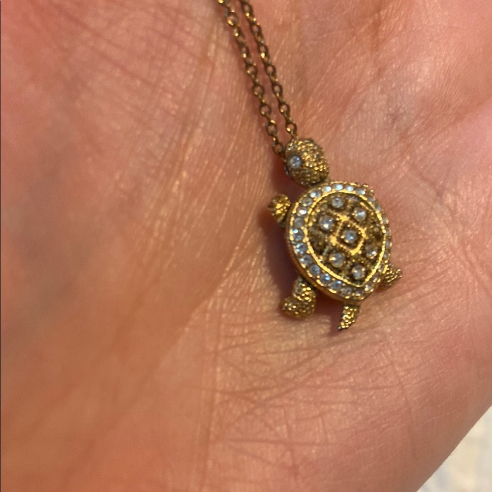 Gold Turtle Pendant Necklace